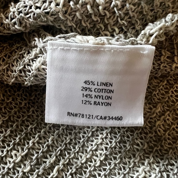 Eileen Fisher XL Neutral V-Neck Sweater - Picture 5 of 7